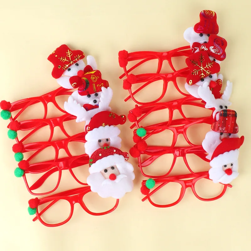 Nieuwjaar Kerst LED Party Brilmontuur Cartoon Brillen Photo Booth Props Oudejaarsavond Party Decoraties Kids Gift