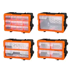 Multi Compartment Hardware and Crafts Portable Organizer Storage Case