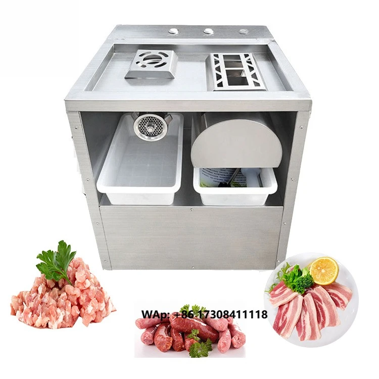 Fully Meat Processing Factory Automatic Meat Grinder Meat Cutter Integrated Sausage Maker Machine