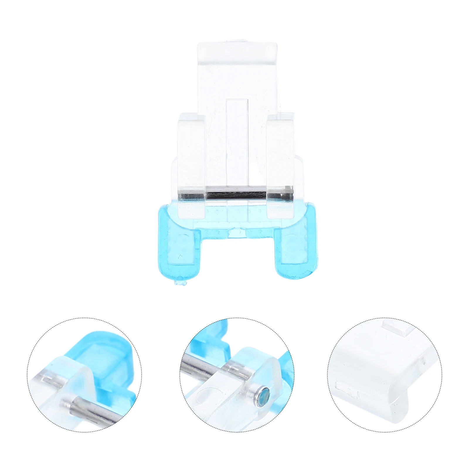 قطعة قدم الضغط على زر بلاستيكي معدني متين لمعظم ماكينات الخياطة المنزلية سهلة الاستخدام ولا حاجة إلى مفك براغي #6