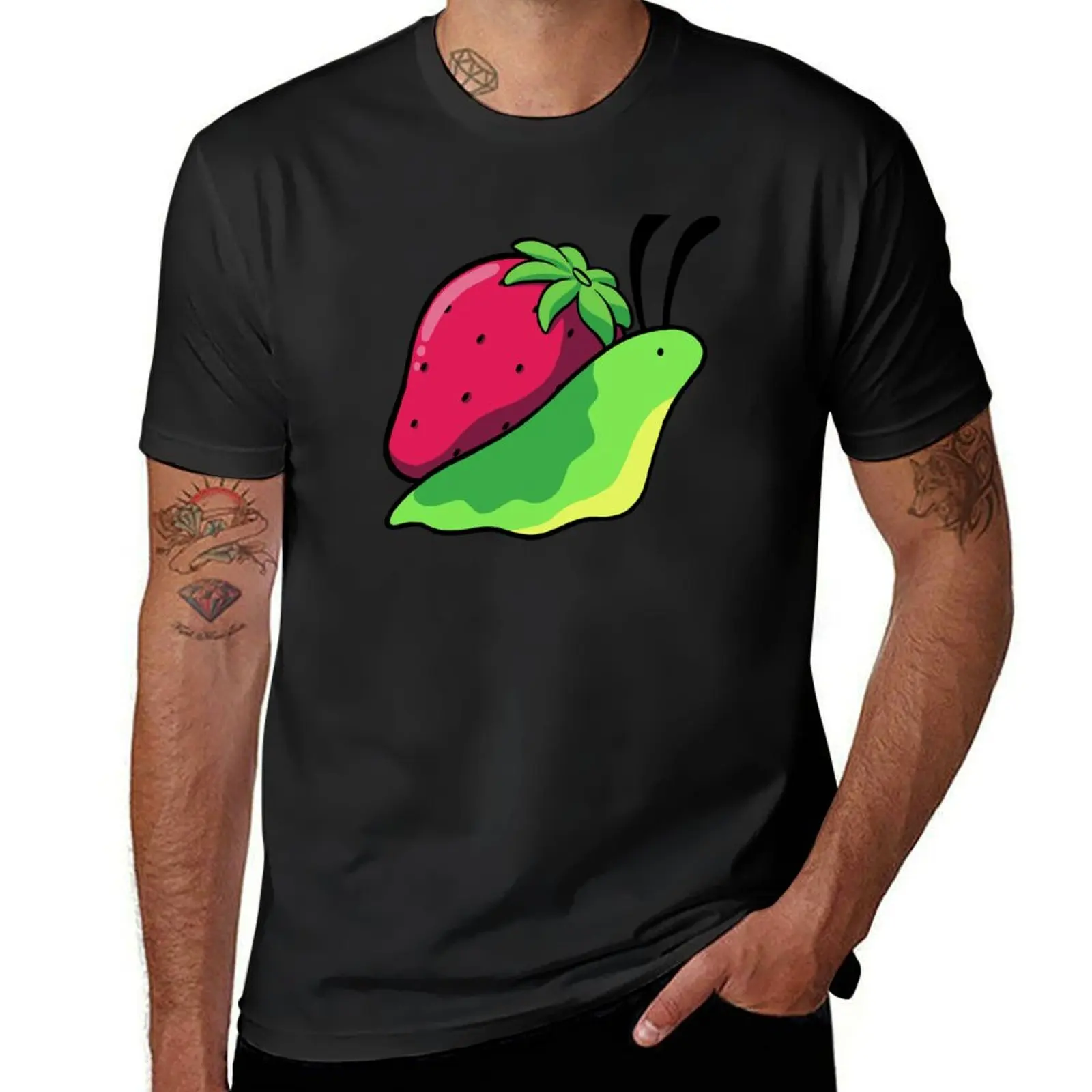 Strawberry Snail T-shirt Aesthetic clothing Short sleeve tee fruit of the loom mens t shirts