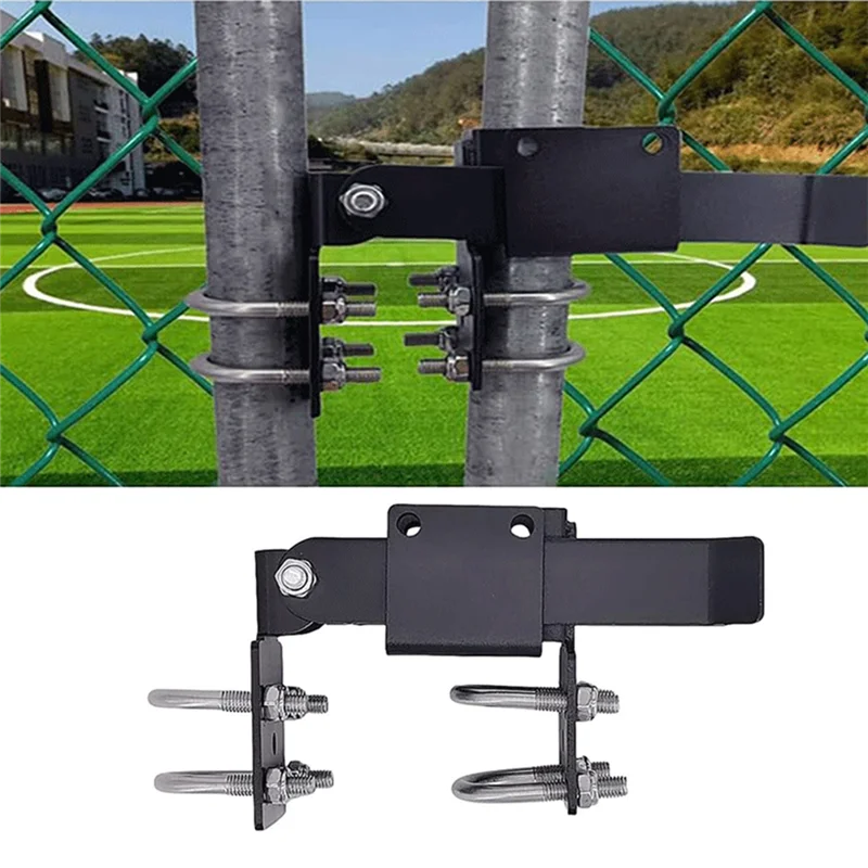 Pestillo de puerta doble con eslabones de cadena HFES para marcos de puertas de 1-3/8 pulgadas, pestillo de puerta de granja, pestillo de puerta doble de brazo fuerte para puertas batientes