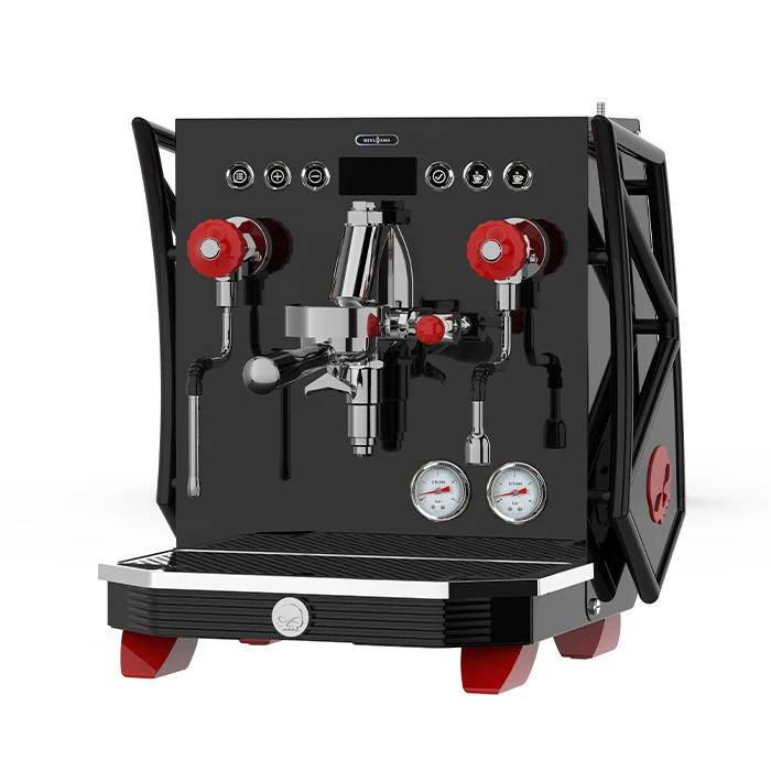 

Large Professional Stainless Steel Latte Cappuccino Double Group Commercial Espresso Coffee Make for Sale