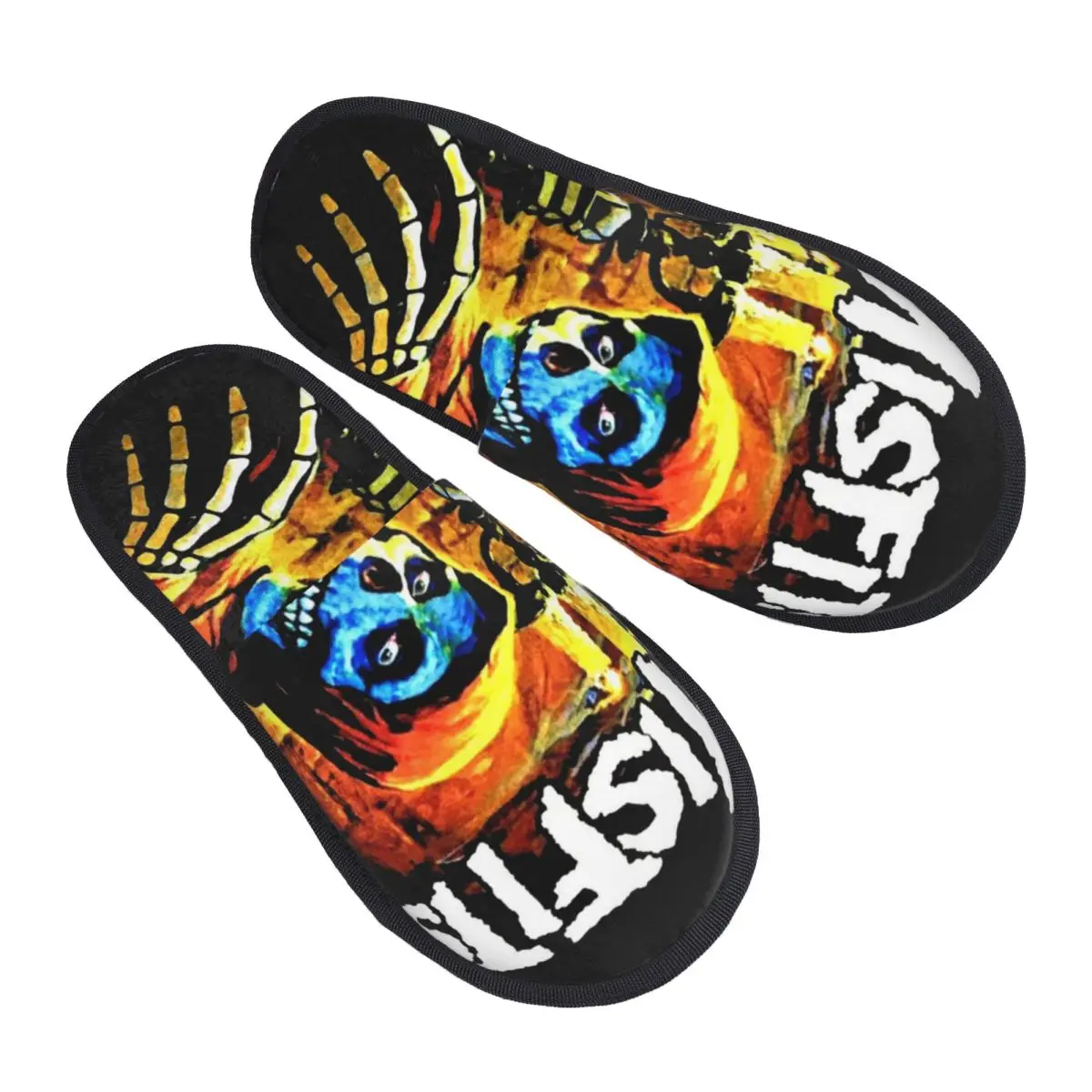 

Custom Classical M-Misfitsed Punk Rock Band Guest Slippers for Spa Women House Slipper