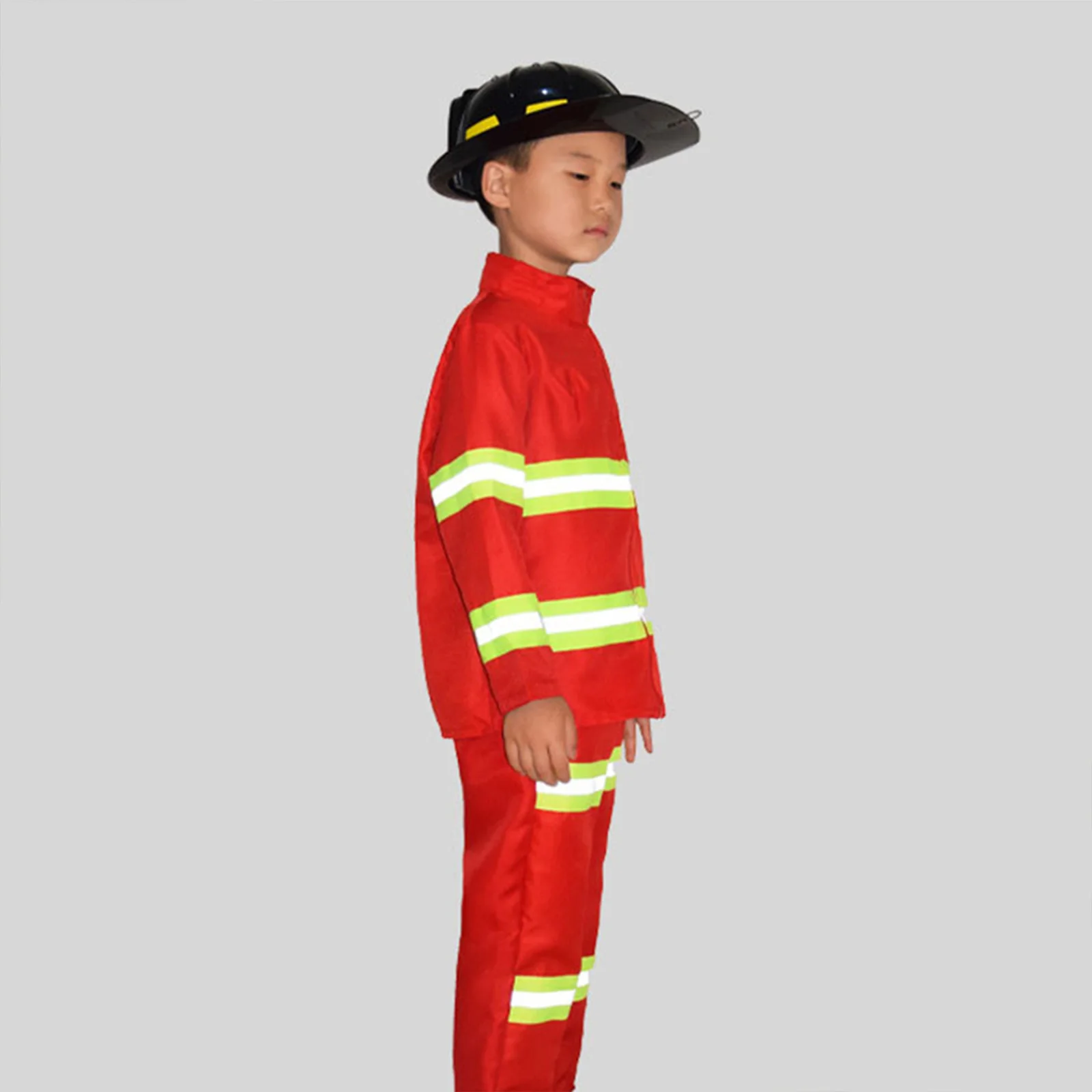 4pcs Safe Helmets Plastic Children Toy Kids Fireman Hat Decorative Fire Simulated Firefighter Hat Festive Supplies Children