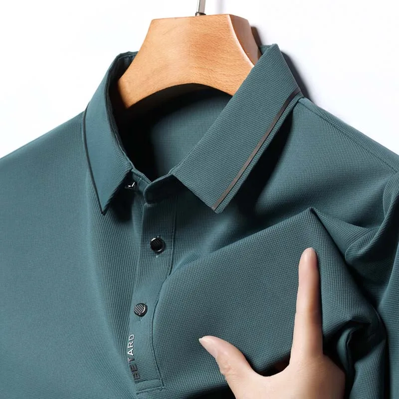 Summer Men's Short-sleeved Printed High-end Designer High-quality Lapel POLO Shirt Business Casual Korean Style Trendy  New Top image 4