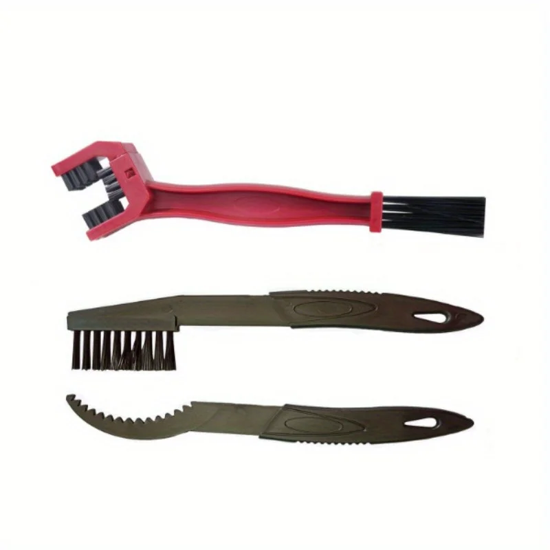 3pcs Plastic Bicycle Chain Cleaner Brushes Mountain Bike Machine Washer Brush Scrubber Cycling Riding Cleaning Maintenance Tools