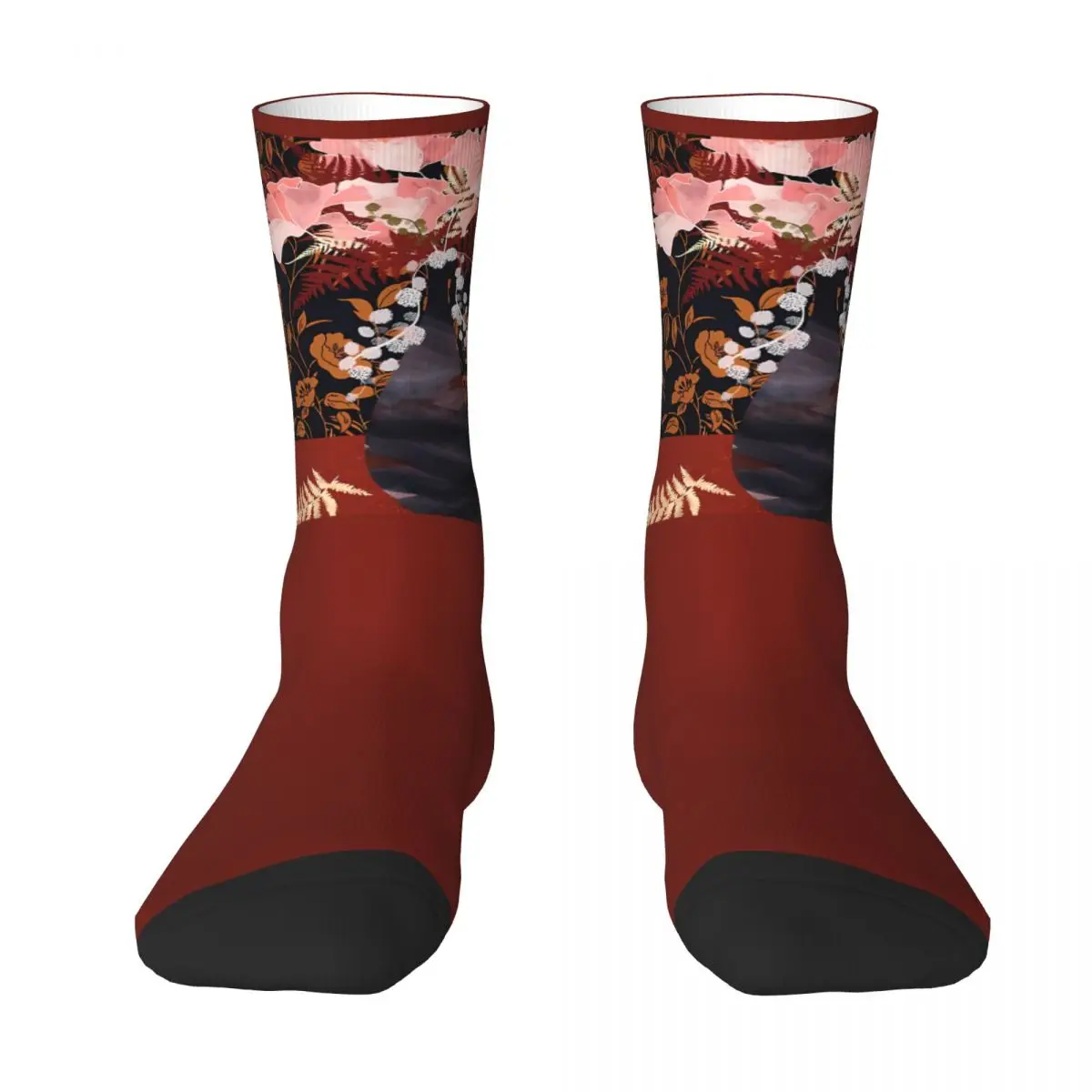 Autumn Vase Sock Printed Man Polyester