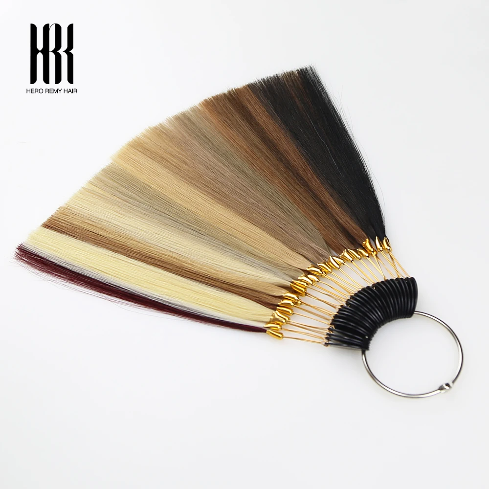 Afbeelding 5: Hero Remy Hair Menselijk haar Kleurringen / kleurenkaartjes 26 kleuren beschikbaar Kan worden geverfd voor salonsample