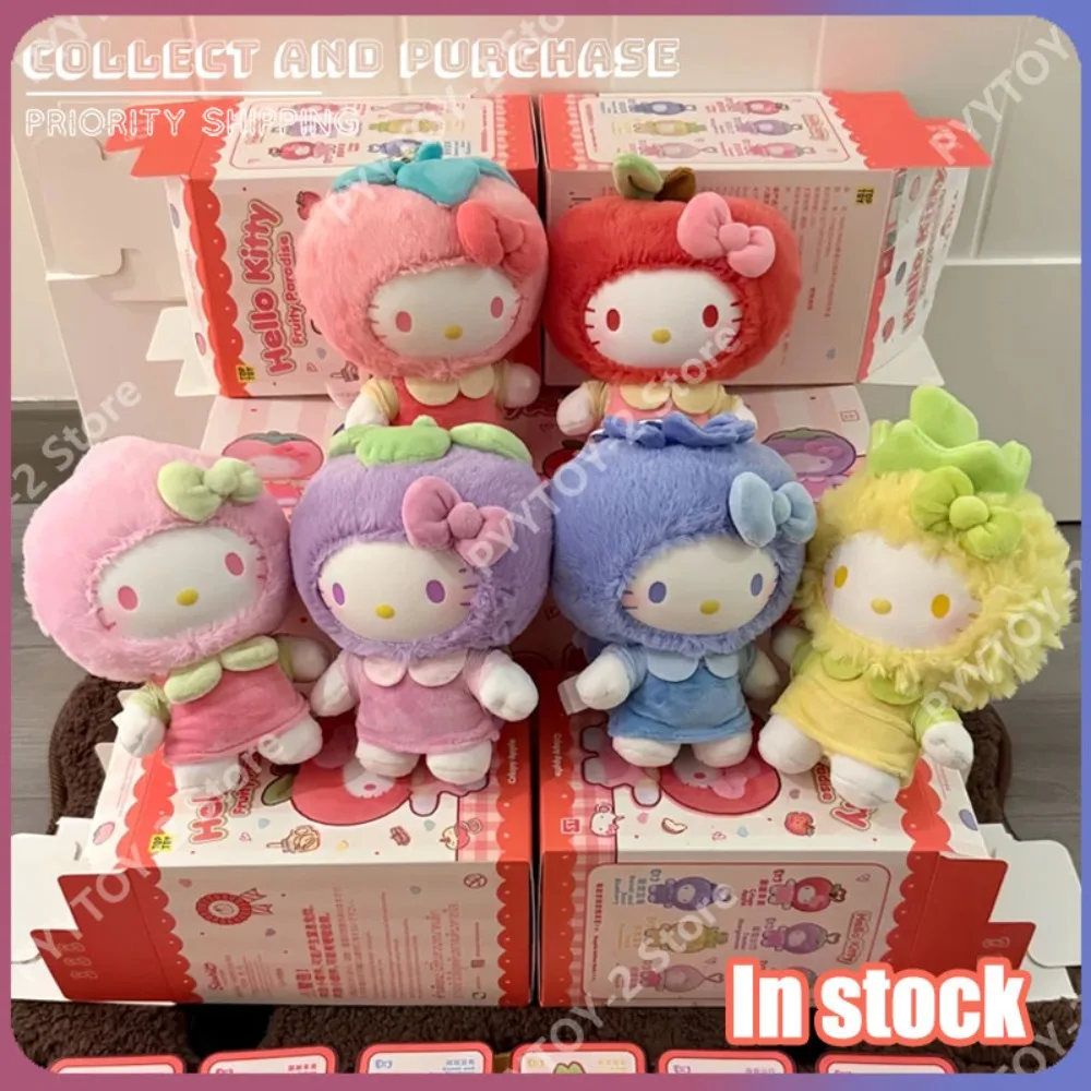 

Плюшевая кукла Sanrio Hello Kitty, серия Fruit Paradise, подвеска для рюкзака, милый брелок, украшение, аниме-фигурки, игрушка, подарки-сюрпризы