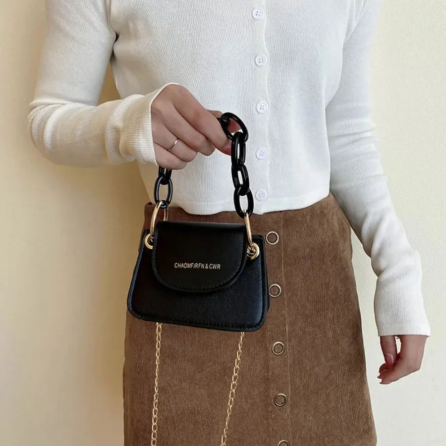 

New Korean mini compact summer fashion simple jelly bag acrylic chain crossbody shoulder women's bag versatile popular handbag