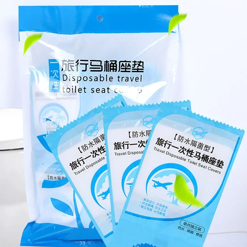 50pcs Disposable Toilet Seat Cover Portable Travel Safe Paper Pad Waterproof Cushion Bathroom Supplies