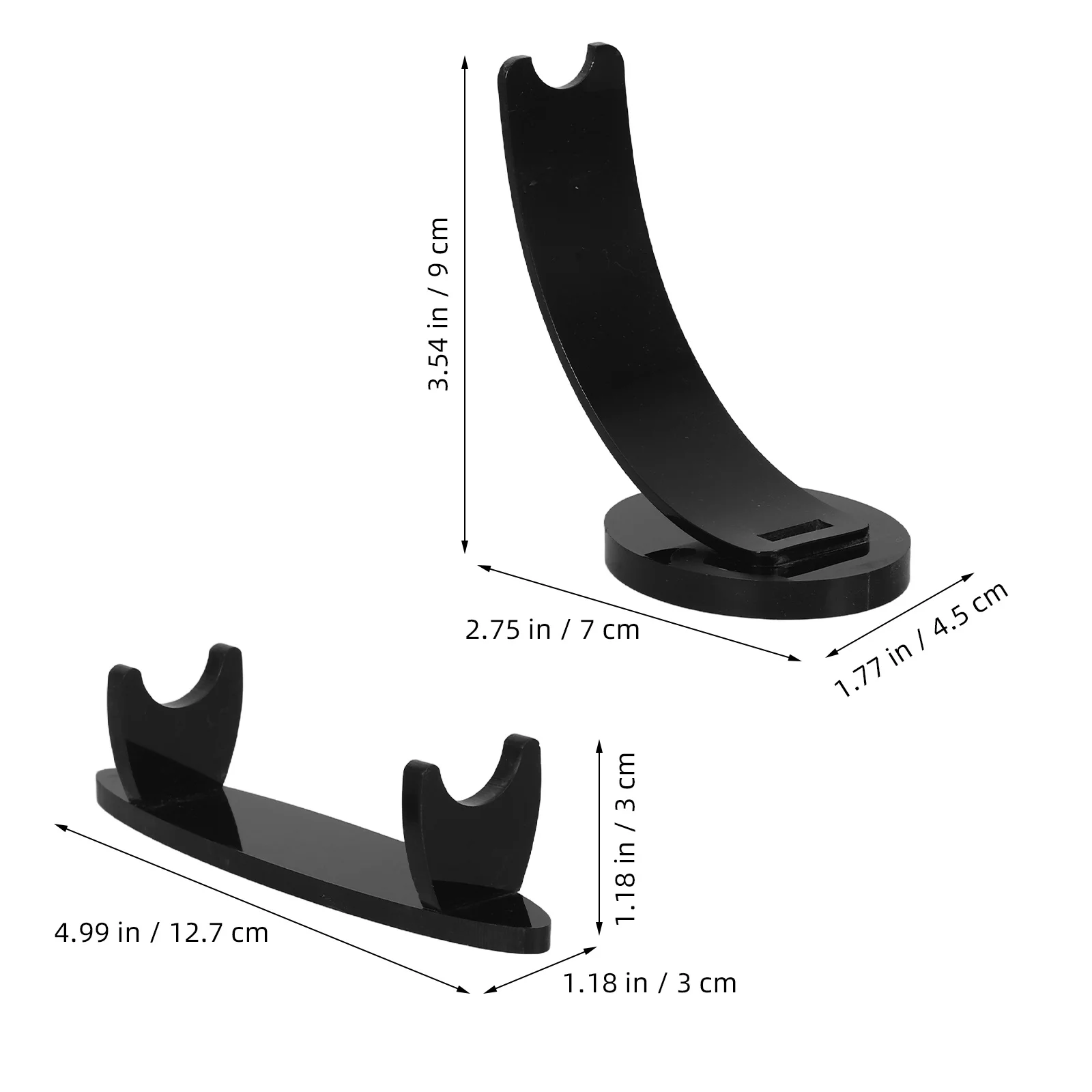 2Pcs Acrylic Pen Holder Black Vertical Display Stand Fountain Ballpoint Pencil Pen Rack Makeup Brush Organizer Desk Storage