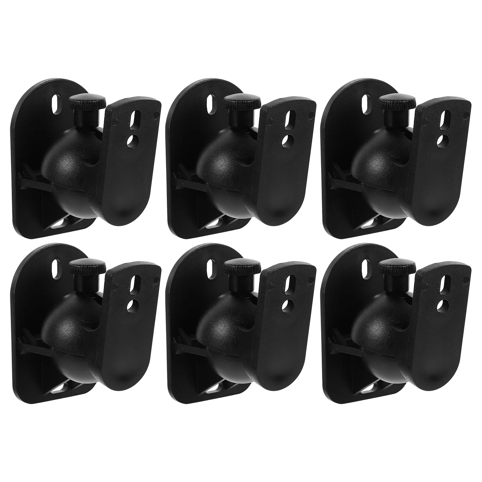 6 Sets Satellite Speakers Audio Stand Surround Sound Wall for Mount Adjust 76X63X47CM Bracket Brackets Black