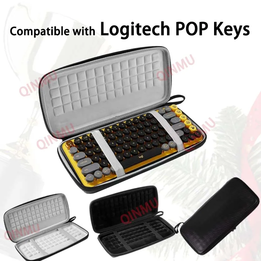 

Storage Box Case Compatible with Logitech POP Keys Wireless Portable Mechanical Keyboard Protective Bags Hard EVA Shell