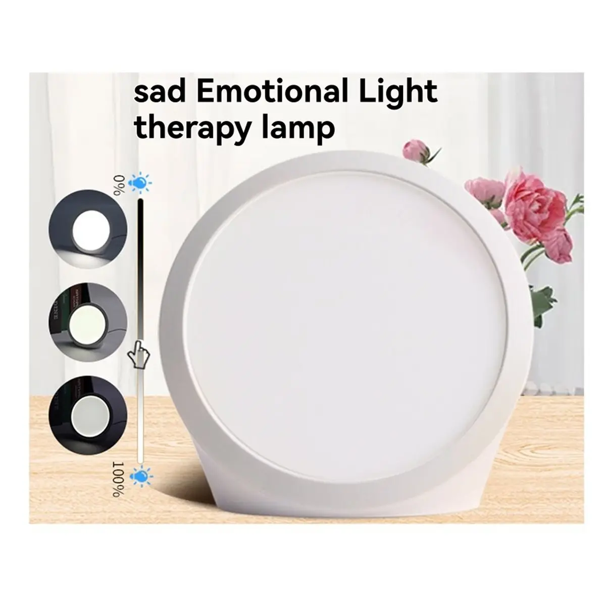 A10R Light Therapy Lamp 10000 Lux Full Spectrum SAD Treatment Lamp Timer Settings Memory Function Happy Sunlight Lamp EU PLUG