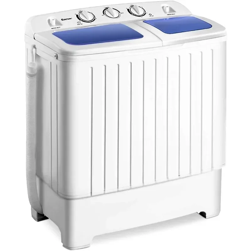 tt For Giantex Portable Mini Compact Twin Tub Washing Machine 20lbs Washer Spain Spinner Portable Washing Machine, Blue+ White