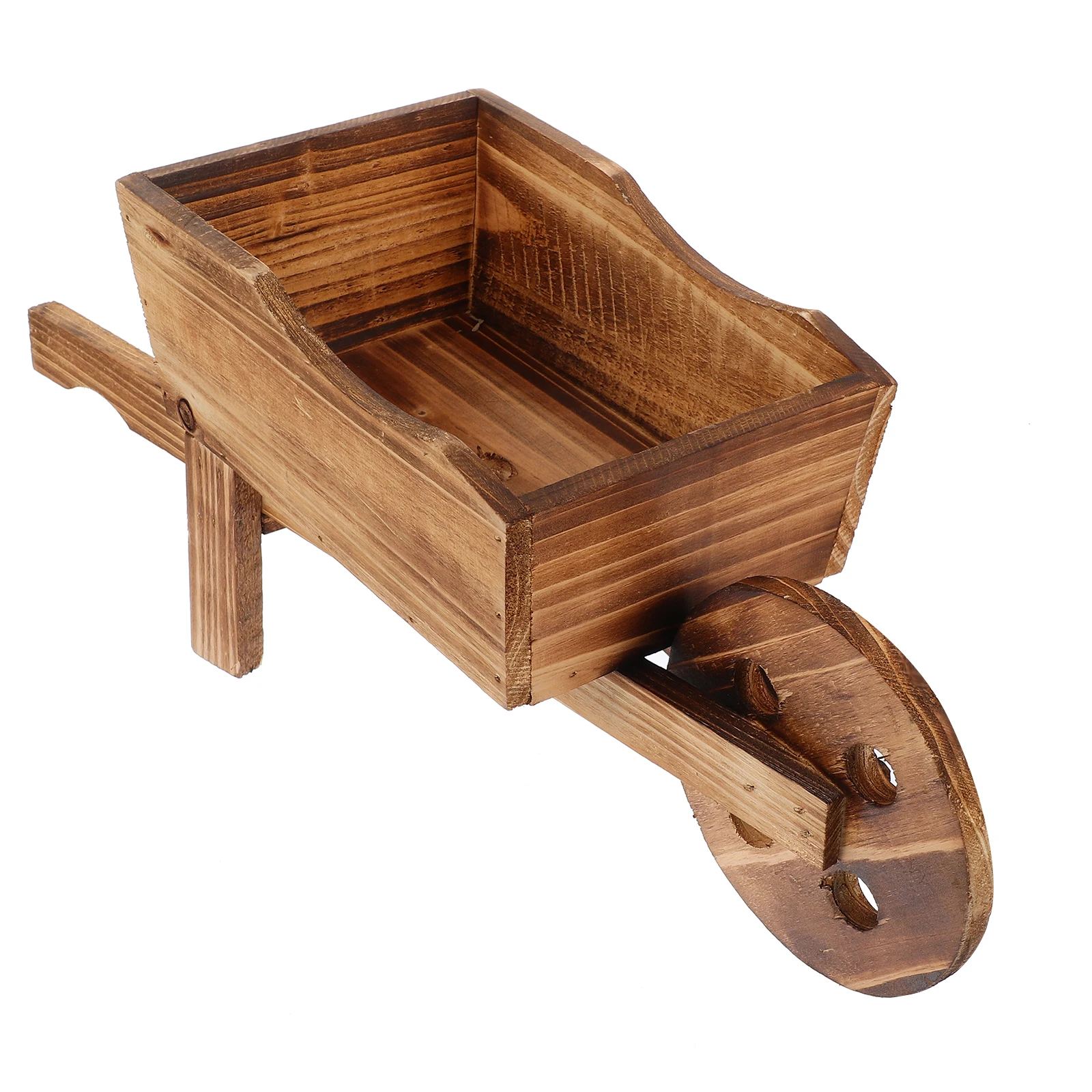 

Farmhouse Decoration Large Planter Wagon for Outdoor Garden Plants Pot Wheelbarrow Flower Cart