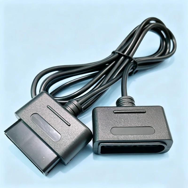 1.8M Controller Extension Cable For SNES  SFC Game Console Gamepad Cord Black Replacement Wire Splitter Converter Cable
