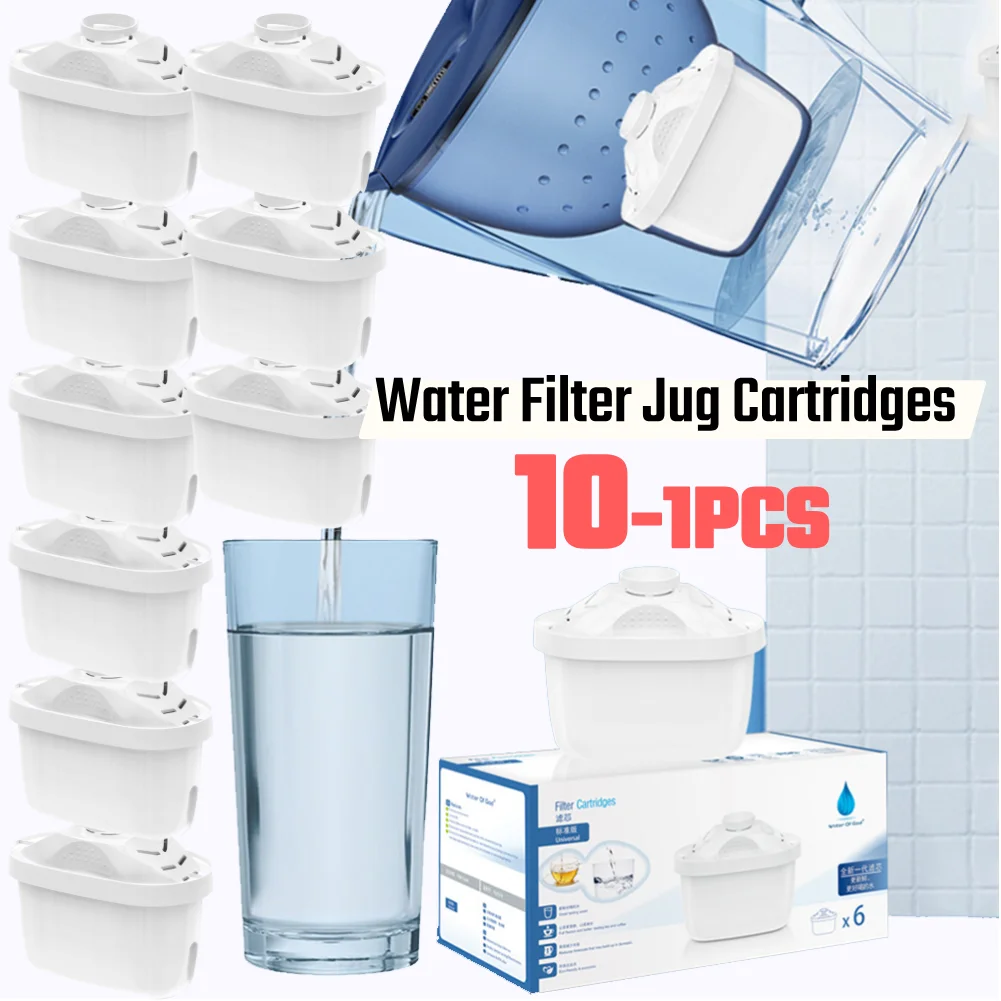 

10-1PCS Replacement Filter Cartridges Reducing Limescale Chlorine Water Filter Cartridge Refills Filter Cartridges for Home