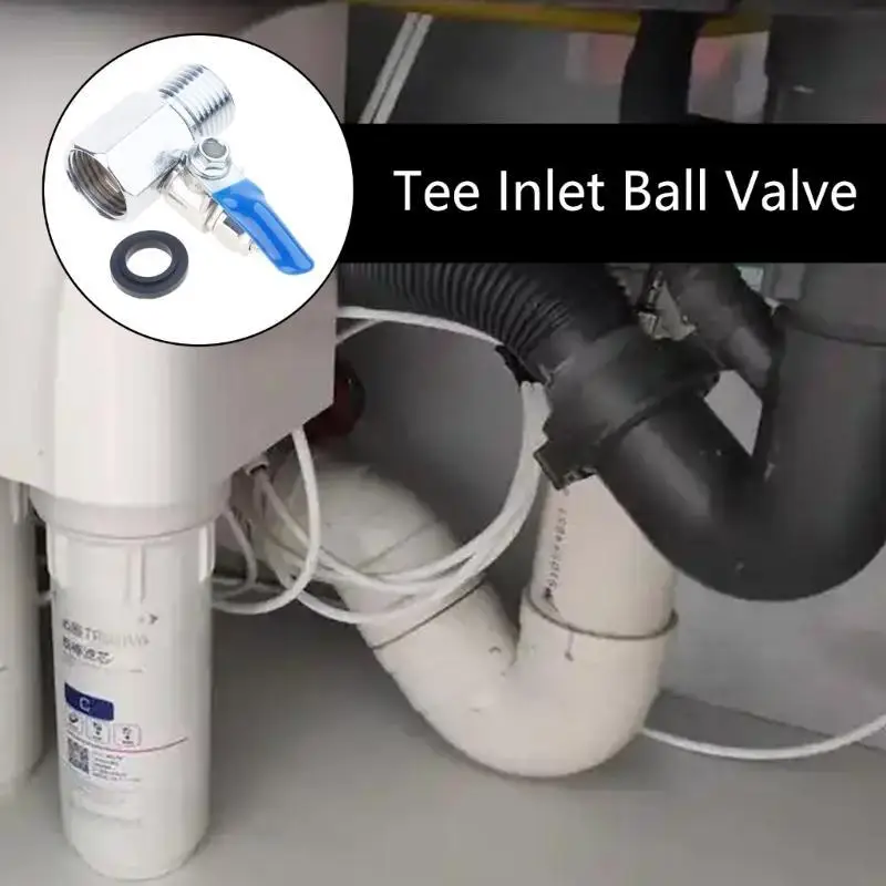M6CB浄水器逆浸透ティーティーインレットボールバルブ用のティーインレットボールセット1/2 "BSPから1/4"浴槽