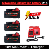 Battery For Milwaukee M18 Original 18V 6.0Ah Replacement Lithium Ion Power Tool Batteries 48-11-1815 48-11-1850 48-11-1860 Z50