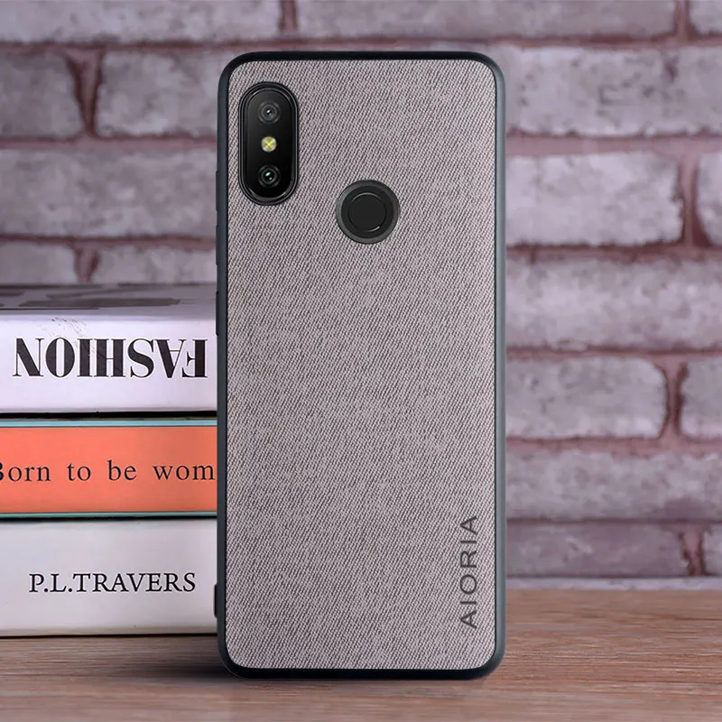 Case for Xiaomi Mi A2 A2 Lite coque Luxury textile Leather skin soft  hard cover for Xiaomi Mi A2 Lite case funda capa