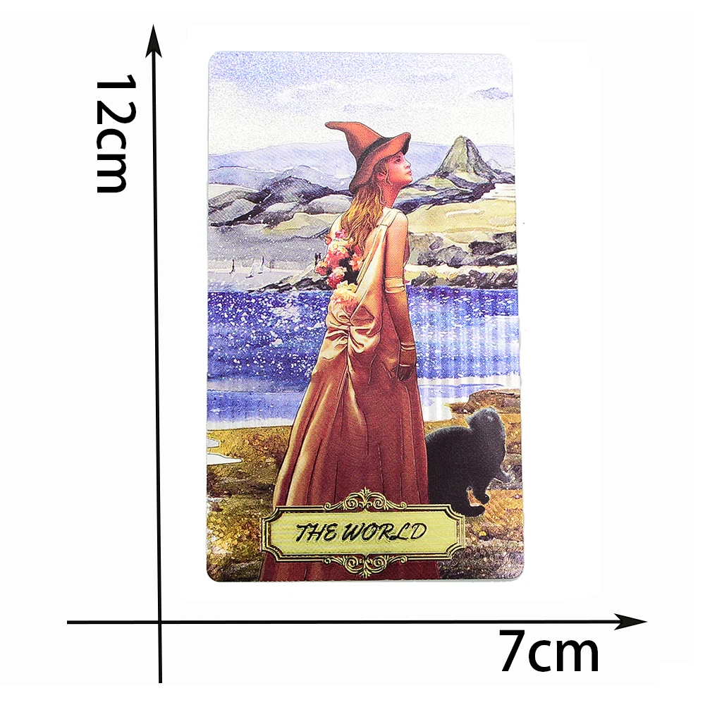 Luxury Tarot Card with English Manual - High-quality Plastic Waterproof Cards for Divination and Prediction Game Board Game 7X12