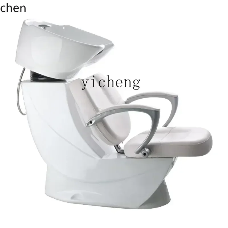 y9.4-Sitting Shampoo Chair Salon for Hair Salon Chair Beauty Ceramic Flushing Bed