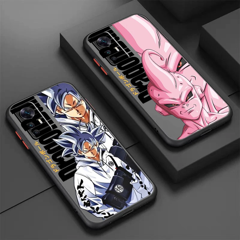 D-Dragon Ball Goku Fashion Frosted Translucent For Xiaomi Mi 13 12 12T 11T 11 11i 10T 10 9T Pro Lite Ultra 5G Back Phone Case