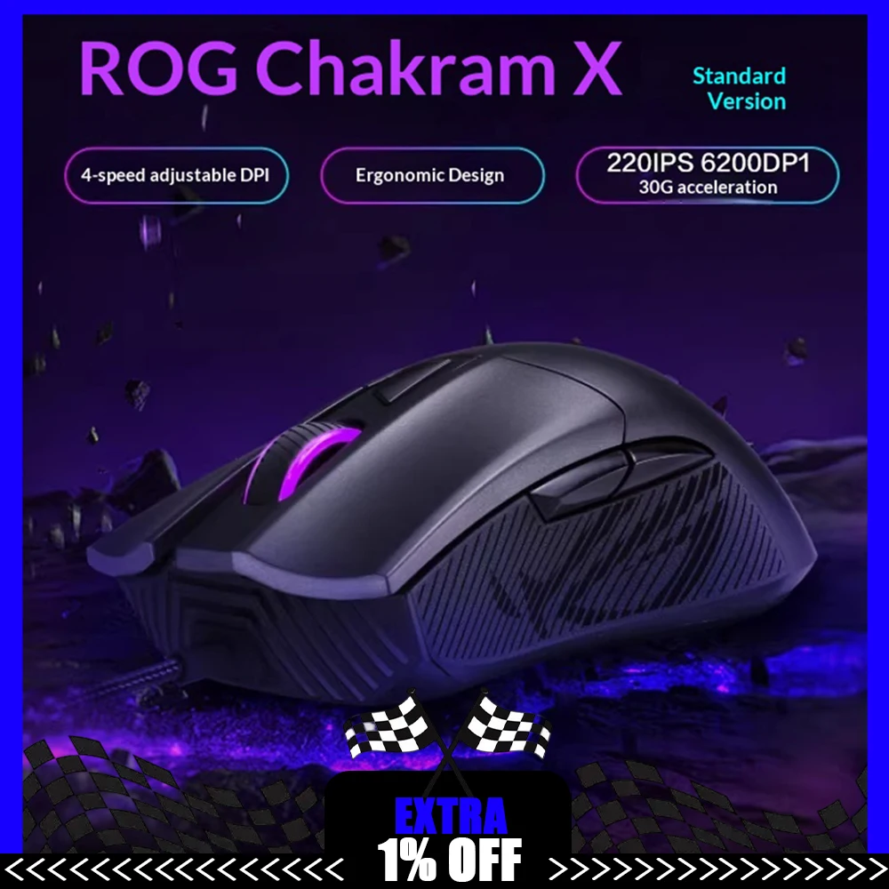 ROG Sharp Sword2 Gaming Mouse 1000Hz PAW3327 Sensor Wired Mouse RGB Lighting 6200 DPI Light Weight For CSGO PC Accessories Gifts