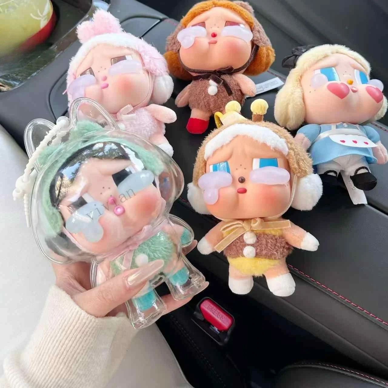 투명 보호 커버, POPMART CRYBABY 시리즈 먼지 케이스, 우는 아기 비닐 봉제 얼굴 보호 케이스, 보호 커버