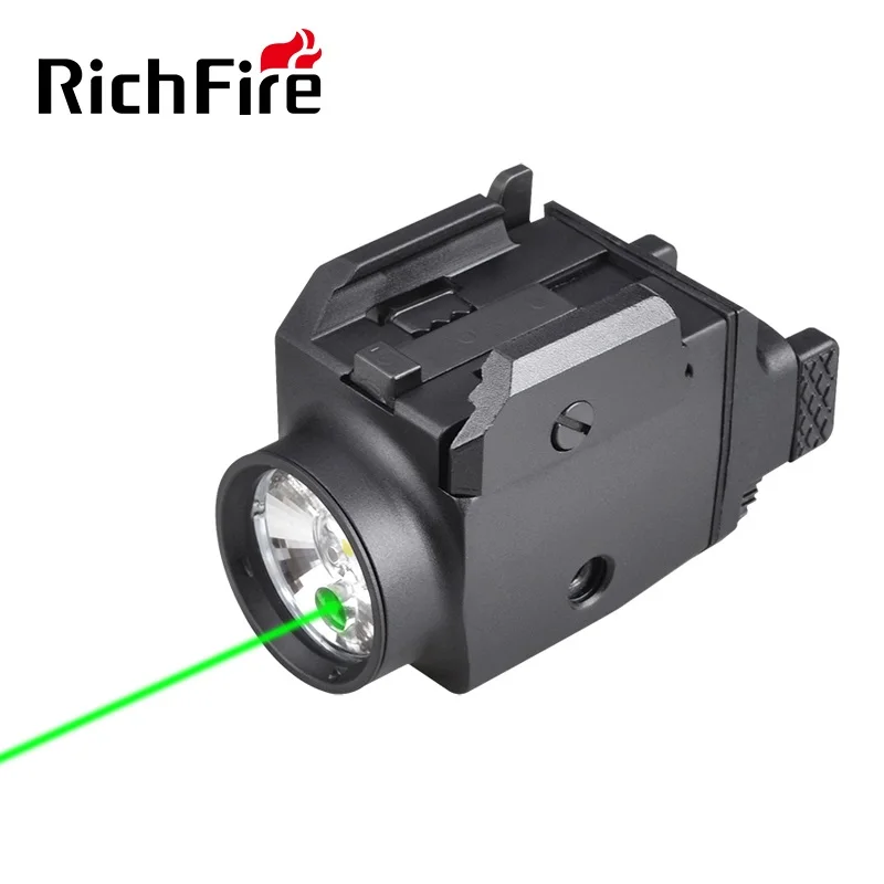 

Многофункциональный тактический фонарь Richfire 2-в-1 (белый свет и лазер) с магнитной зарядкой, 1000 лм, для охоты и тренировок