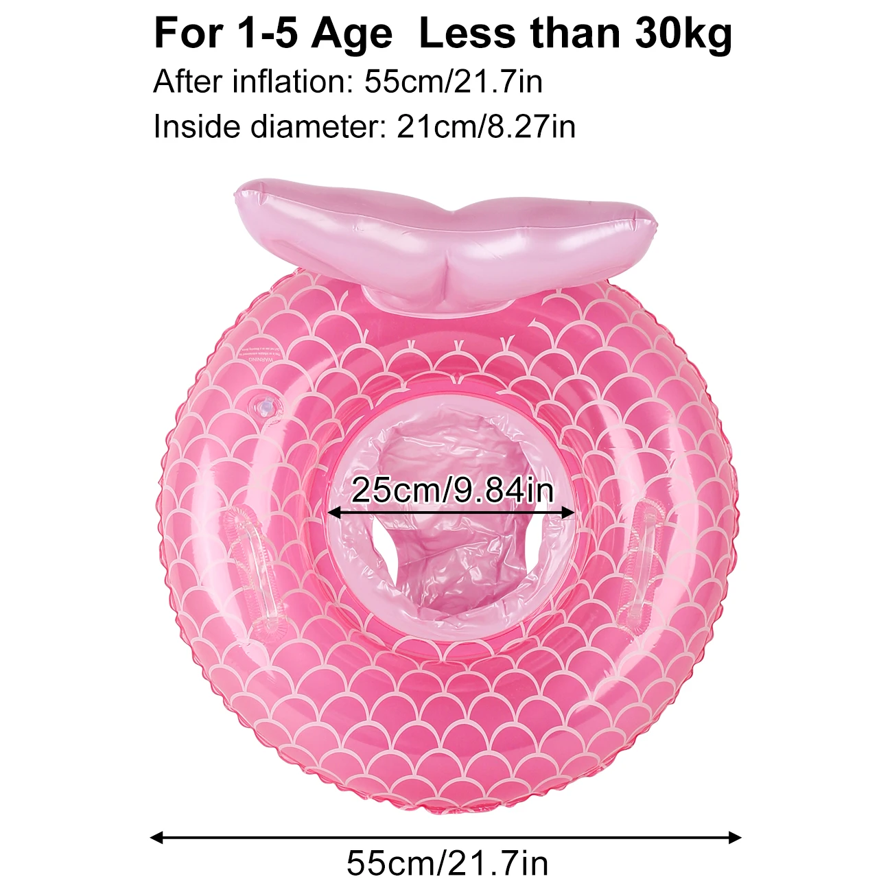 1PC マーメイドスイムフロートリング、スマートスイミングトレーナー、インフレータブルプールフロート、フローティングスイムリング、ビーチサマーエッセンシャル