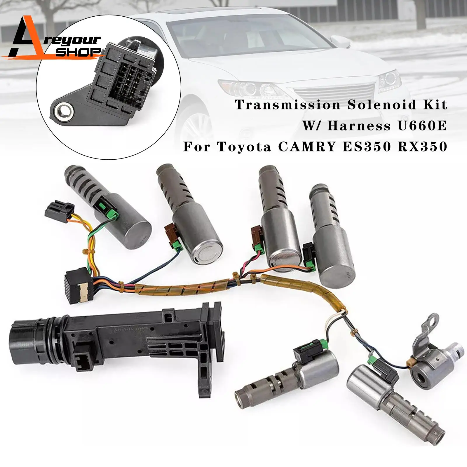 Transmission Solenoid Kit W/ Harness U660E for Toyota CAMRY ES350 RX350