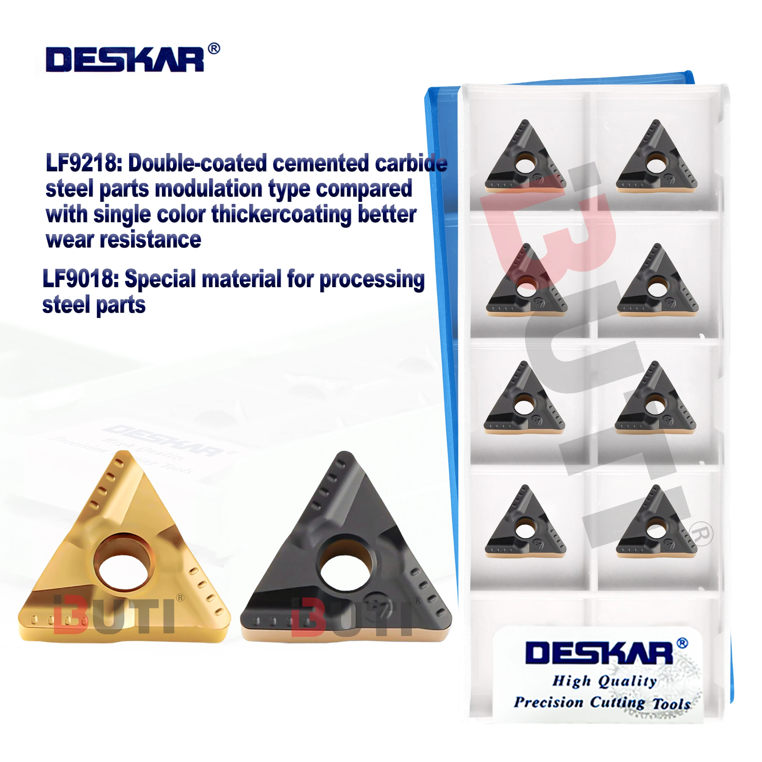 

DESKAR 100% Original Turning Blade TNMG160404/TNMG160408R-VF L-VF LF9018 LF9218 External Turning Tools Part lathe Cutting Tools