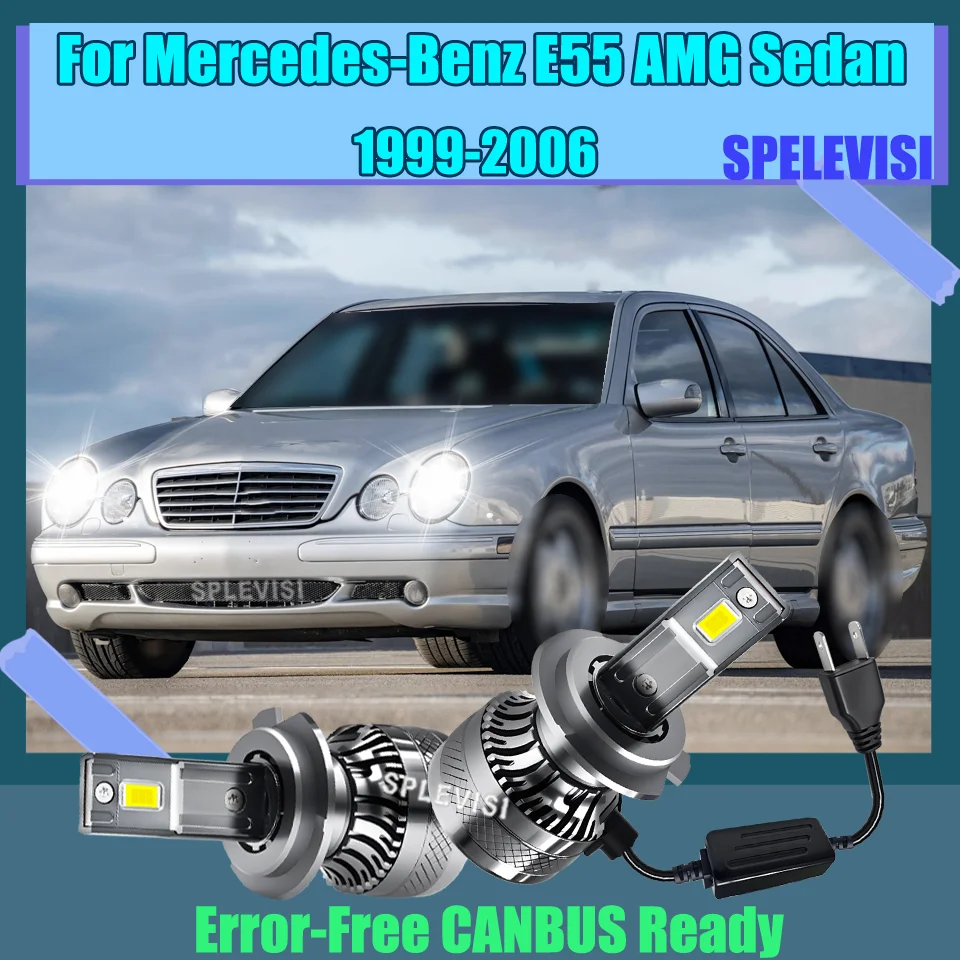 

Aluminum White Bulbs Car led Headlight H7 499 6000K CSP For Mercedes-Benz E55 AMG Sedan 1999 2000 2001 2002 2003 2004 2005 2006