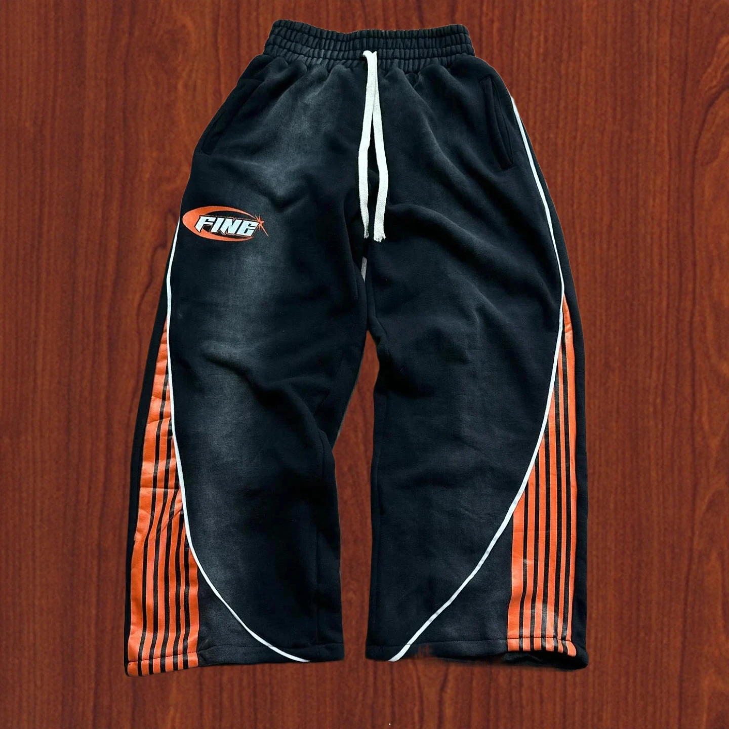 

European hip hop trend jogging pants Y2k American fashion men and women drawstring striped pants oversized work pants streetwear