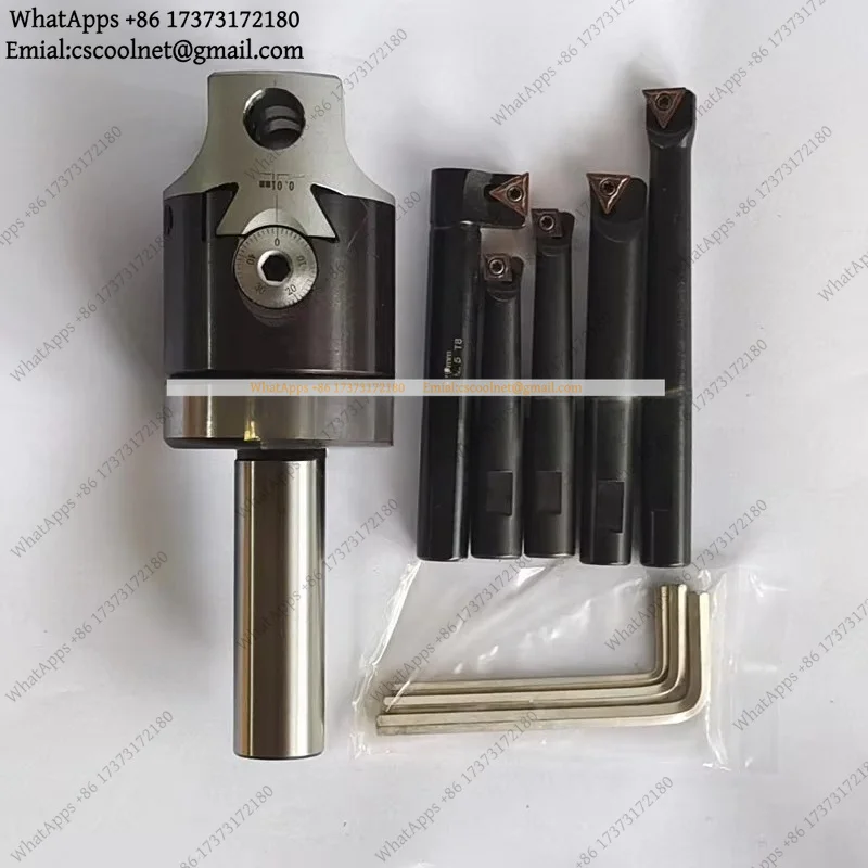 C20 C25 MT F1-12 50mm Boring Head Set 5Pcs 12mm CNC Boring Bars Replaceable Inserts