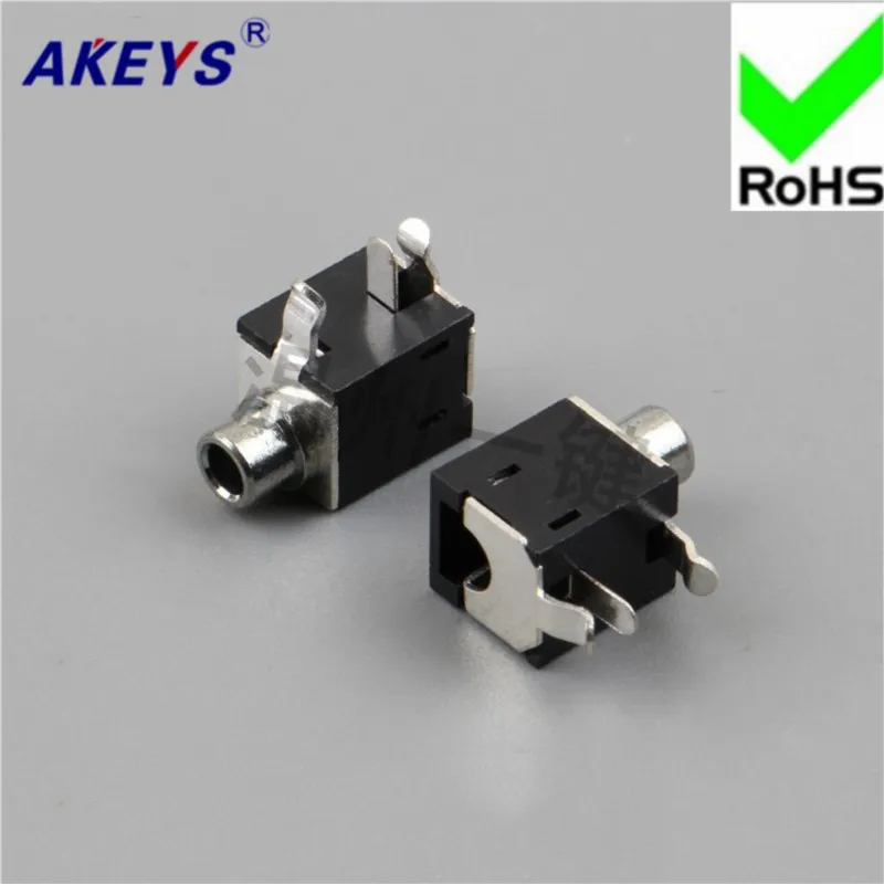 10 PCS PJ-206  One-click 2.5 headphone Socket 2.5 Socket Power Socket audio seat
