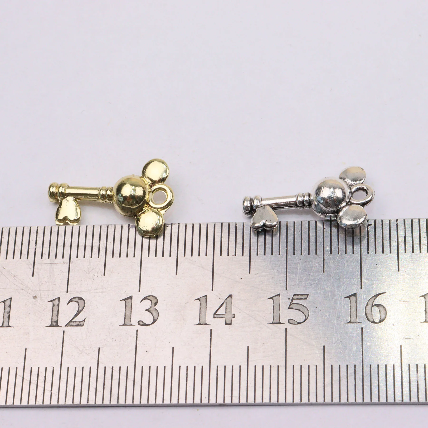 Eruifa 20pcs Pretty Key Zinc Alloy Fashion Jewelry DIY Handmade Charms Pendant Women Girl Necklace, Earring Bracelet 2 Colors image 3