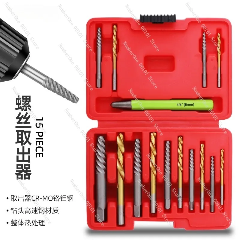 Broken Screw Extractor Kit: Rusty Screw Remover, Reverse Thread Kit