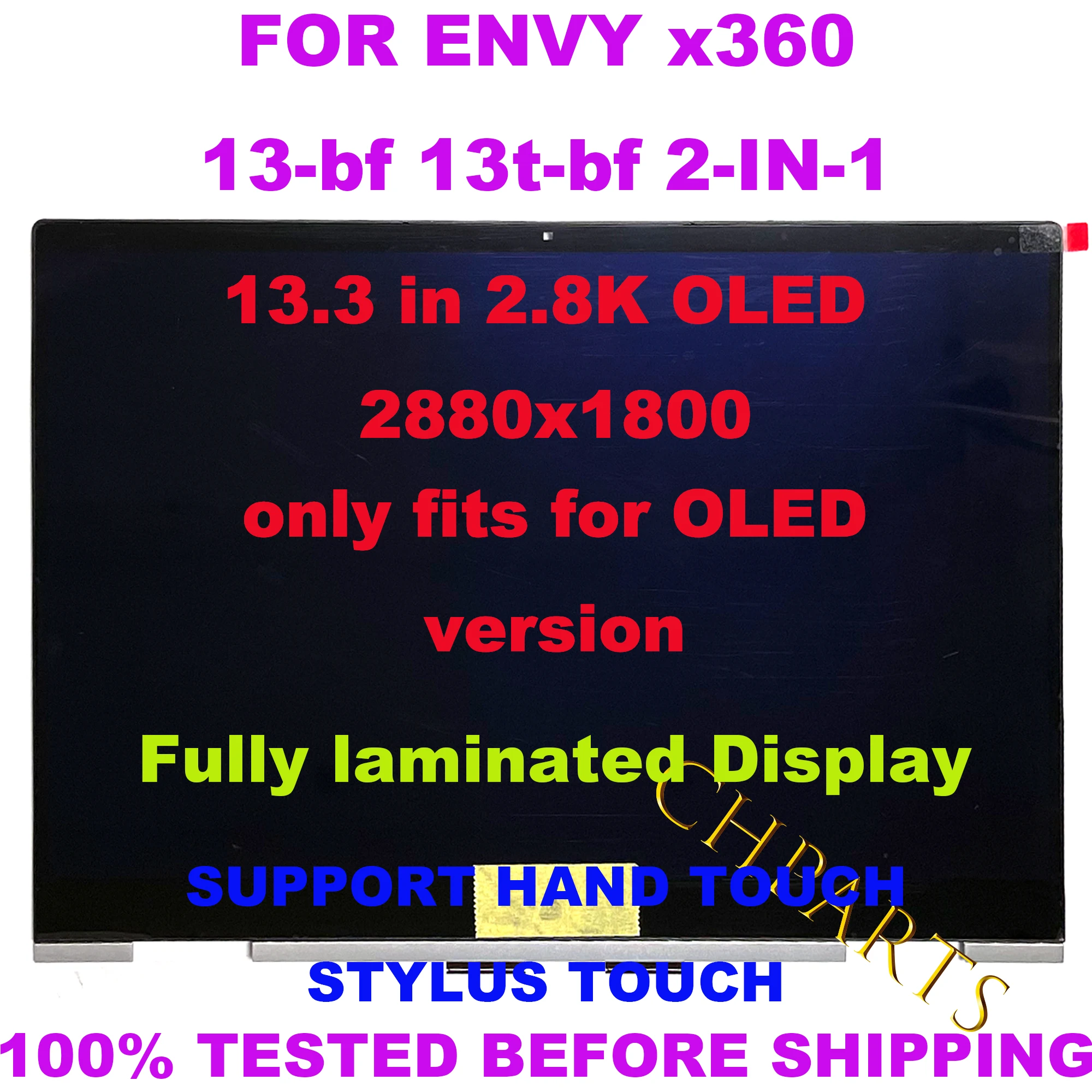 Imagem -02 - Oled Lcd Touch Screen Substituição do Laptop Display Panel Montagem para hp X360 Envy 13-bf 13t-bf em Atna33aa01 133 em