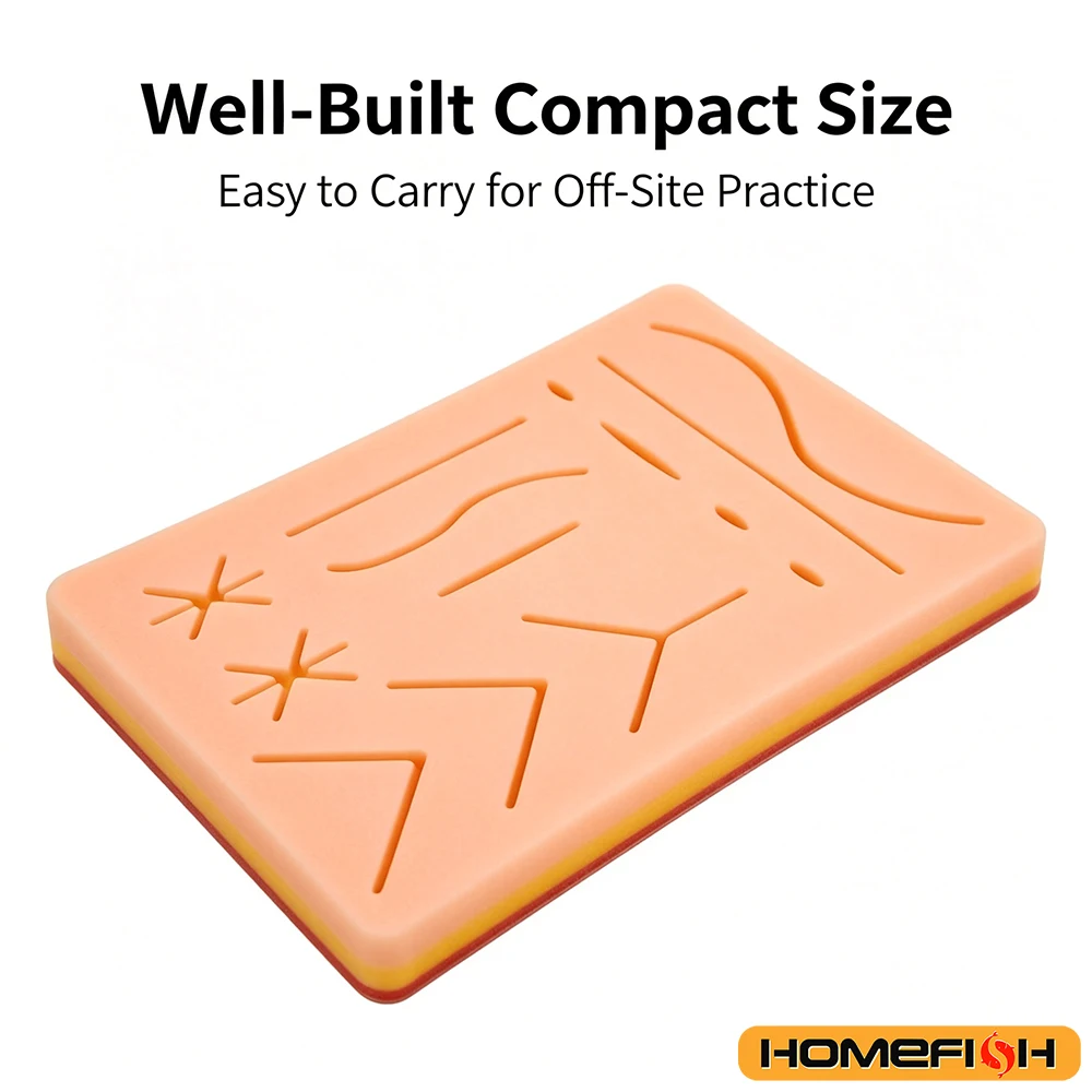 Silicone Simulation Pad Stitching Training Pack Operative Wound for Practitioner Medical Skill Drill Injury Stitching Exercise S
