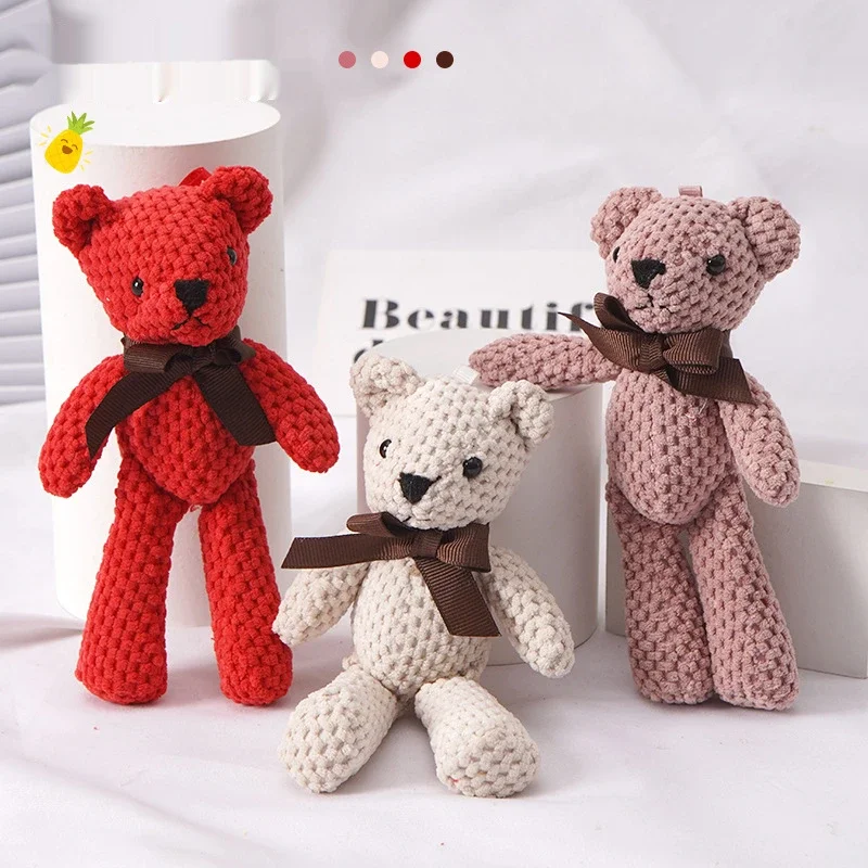 

1PCS Stuffed Teddy Bear Baby, Cute Clothes, Key Pendant, Pendant Doll, Birthday Gift, Wedding Decoration, Cute Doll Toy, 16cm,