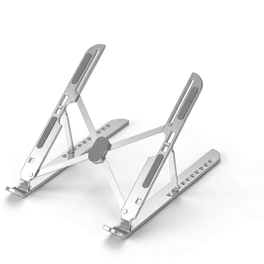 Aluminum Laptop Stand Foldable 10 Levels Adjustable Portable Notebook Riser Holder for MacBook Air Pro 11-17 inch Tablet