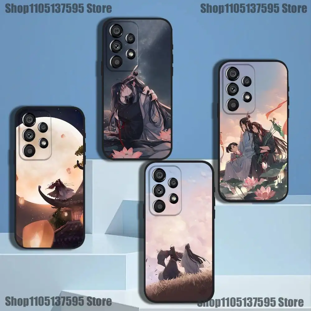 حافظة هاتف Mo D-Dao Z-Zu Shi-s لهاتف سامسونج جالاكسي A73,31,32,72,41,53,52,71,22,5G,Note,J7,8,9 غطاء أسود ناعم