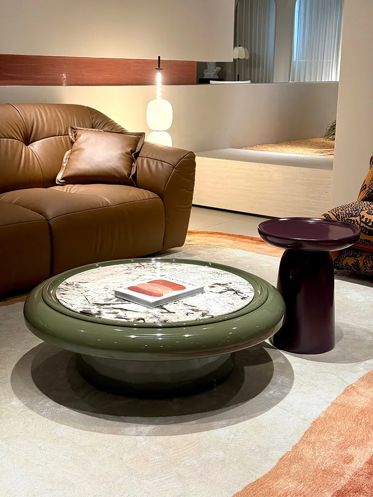 

CL round coffee table marble small apartment living room home modern cream wind coffee table combination new