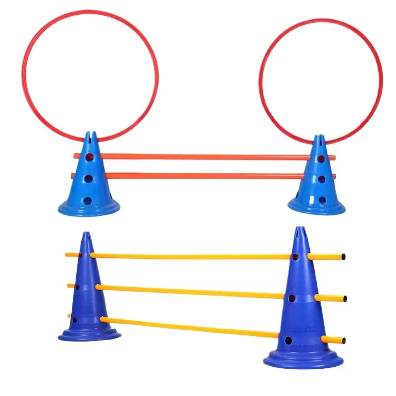 

Football Logo Bucket Outdoor Agility Training Ring Skating Soccer Basketball Team Training Marker Roadblock Cone Sport Equipment