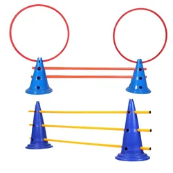 Football Logo Bucket Outdoor Agility Training Ring Skating Soccer Basketball Team Training Marker Roadblock Cone Sport Equipment